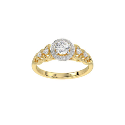 LADIES RING 0.20CT ROUND DIAMOND 10K YELLOW GOLD