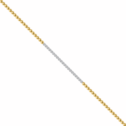 LADIES  BRACELET 1.00CT ROUND DIAMOND 14K YELLOW GOLD