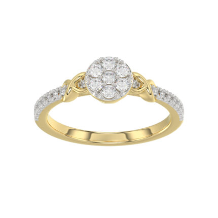 LADIES RING 0.33CT ROUND DIAMOND 10K YELLOW GOLD