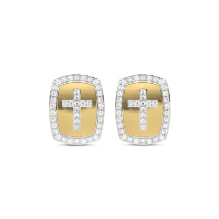 LADIES EARRINGS 0.25CT ROUND DIAMOND 10K YELLOW GOLD