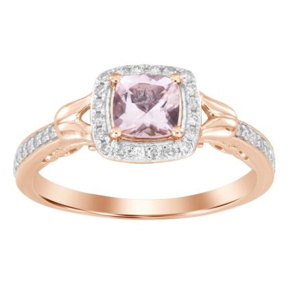 LADIES RING 0.20CT ROUND DARK BROWN DIAMOND 14K ROSE GOLD